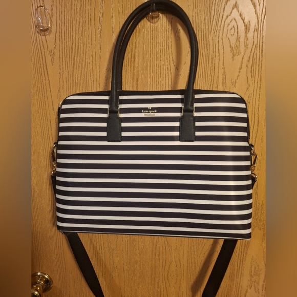 Kate Spade New York Nylon Daveney Laptop Bag With Storybook Lining - Picture 2 of 13